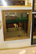 A 19th Century gilt framed rectangular wall mirror,