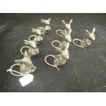 A collection of eight cast iron mouse ornaments / paperweights*