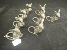 A collection of eight cast iron mouse ornaments / paperweights*