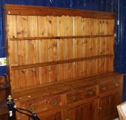A large modern pine dresser,