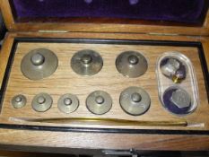 A set of Beech & Son Limited of Swanley scales and two boxes of various weights