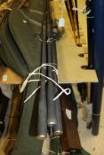 Three ESP "Carp Tracer" 12' two-piece carp fishing rods,