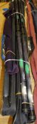 Two Mitchell "Adventure" telescopic rods, two Bolo rod and reel fishing outfits,