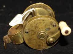 A small multiplying Victorian collar winch. One and fifteen-sixteenth diameter sideplate.