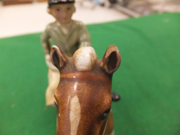 A Beswick figure of girl up on pony and various other figures on ponies and porcelain hunting - Image 5 of 19