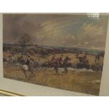 AFTER JOHN KING "The Pytchley 1969", a hunting scene colour print,