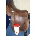 A Hayes of Cirencester general purpose saddle together with another by Ideal Saddle Company