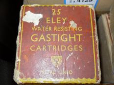 25 1- gauge Eley water resisting gas tight metal lined cartridges,