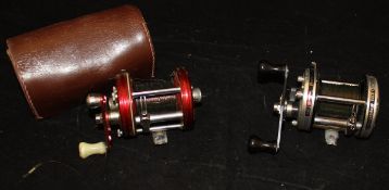 An ABU Ambassadeur 6500C multiplying reel and an ABU Ambassadour 6000 multiplying fishing reel