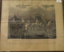AFTER HENRY ALKEN "The First Steeplechase on Record" a set of four coloured engravings