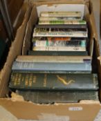 A collection of fishing books contained in two cardboard boxes to include the Pall Mall Magazine,