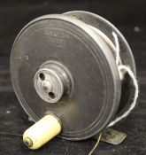 WITHDRAWN - A Mallock "Patent" three inch alloy trout fly reel and an unnamed three inch brass