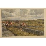 AFTER FRANK ALGERNON STEWART "Hunting Scenes with Huntsman and Hounds in Landscapes",