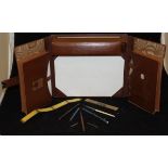 A travelling leather writing folder,