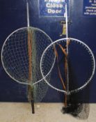 A pair of salmon extending "Gye" landing nets,