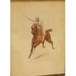 AFTER CECIL ALDIN "The Jockey" chromolithograph