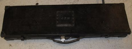 A black leather covered CB Vaughan (Guns) Limited motorcase,