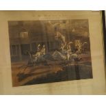 AFTER HENRY ALKEN "The First Steeplechase on Record" a set of four coloured engravings
