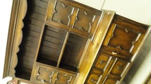 An early 20th Century oak dresser in the Jacobean style,