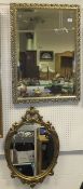 Two gilt framed wall mirrors