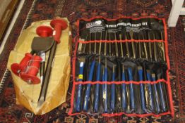 A 28 piece punch and chisel set and four assorted bolster chisels*