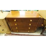 A mahogany chest of two short above three long drawers together with a similar five drawer dressing