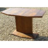 An Art Deco style occasional table of elongate octagonal form,