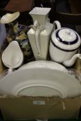 A Royal Worcester Howard coffee pot, cream jug, tureen and two plates, a Limoges vase,