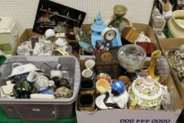 Four boxes of various china, glassware,