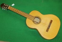 A pine faced and parquetry inlaid classical guitar by Stanley Doubtfire CONDITION REPORTS