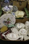 Two boxes of various china wares etc.