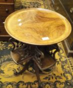 A Victorian style walnut library table,