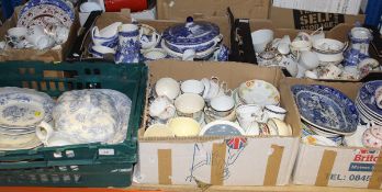 Six boxes of various china wares to include tea wares, dinner wares,