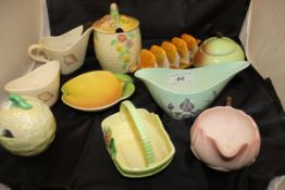 A collection of various Carlton ware pottery