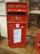 A replica EIIR post office red painted metal postbox*