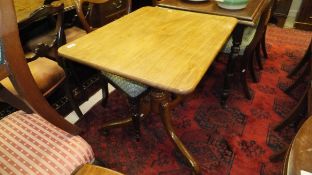 An early Victorian mahogany tea table,