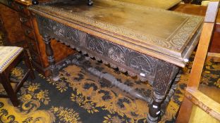 A Victorian Gothic Revival side table,