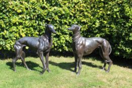 IN THE STYLE OF PIERRE JULES MÊNE "Whippets" (or Greyhounds),