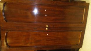 A Victorian mahogany two door wardrobe