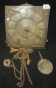 An 18th Century 30 hour long case clock movement,