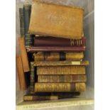 A box of various antiquarian and other books to include T C JERDON "The Birds of India....