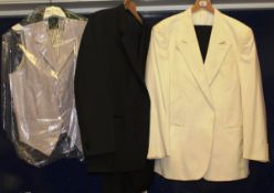 A collection of black tie suits, jackets, waistcoats and shirts to include examples by Liz Lippiat,