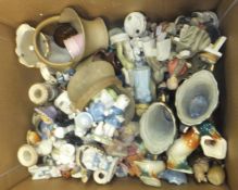 One box of various sundry china wares, ornaments,