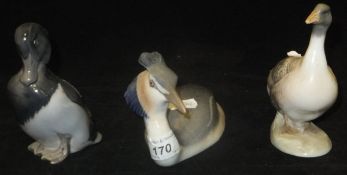 A Royal Copenhagen figure of a "Great Crested Grebe" (3263),