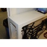 A 20th Century white painted metal hall table,