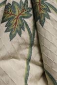 Two pairs of cotton interlined curtains,