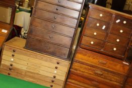 Four various table top chests