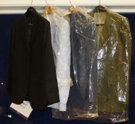 A collection of various men's jackets,