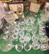 A collection of various glass ware to include six Talisker tumblers, various shot glasses,