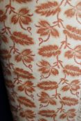 A pair of Osborne & Little "Leaf" pattern cotton interlined curtains,
